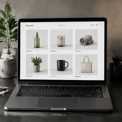 Ecommerce storefront on a professional workspace