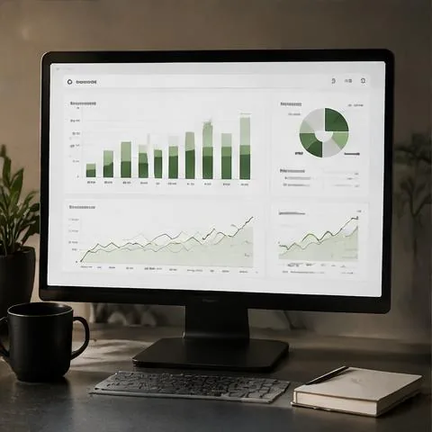 Sales and traffic analytics dashboard on a monitor