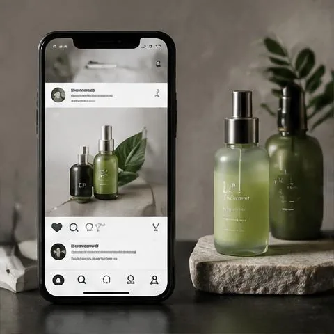 Product-focused social media feed on a phone