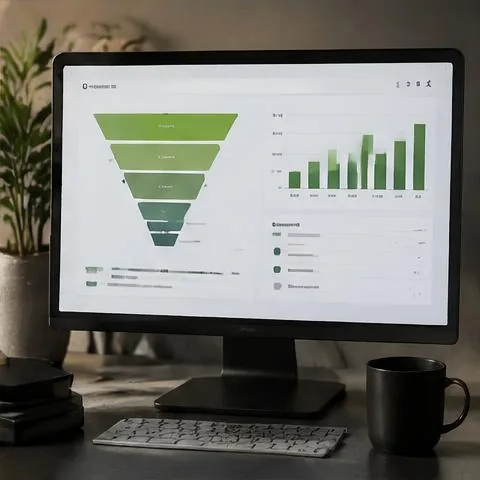Purchase funnel and conversion analytics on a screen